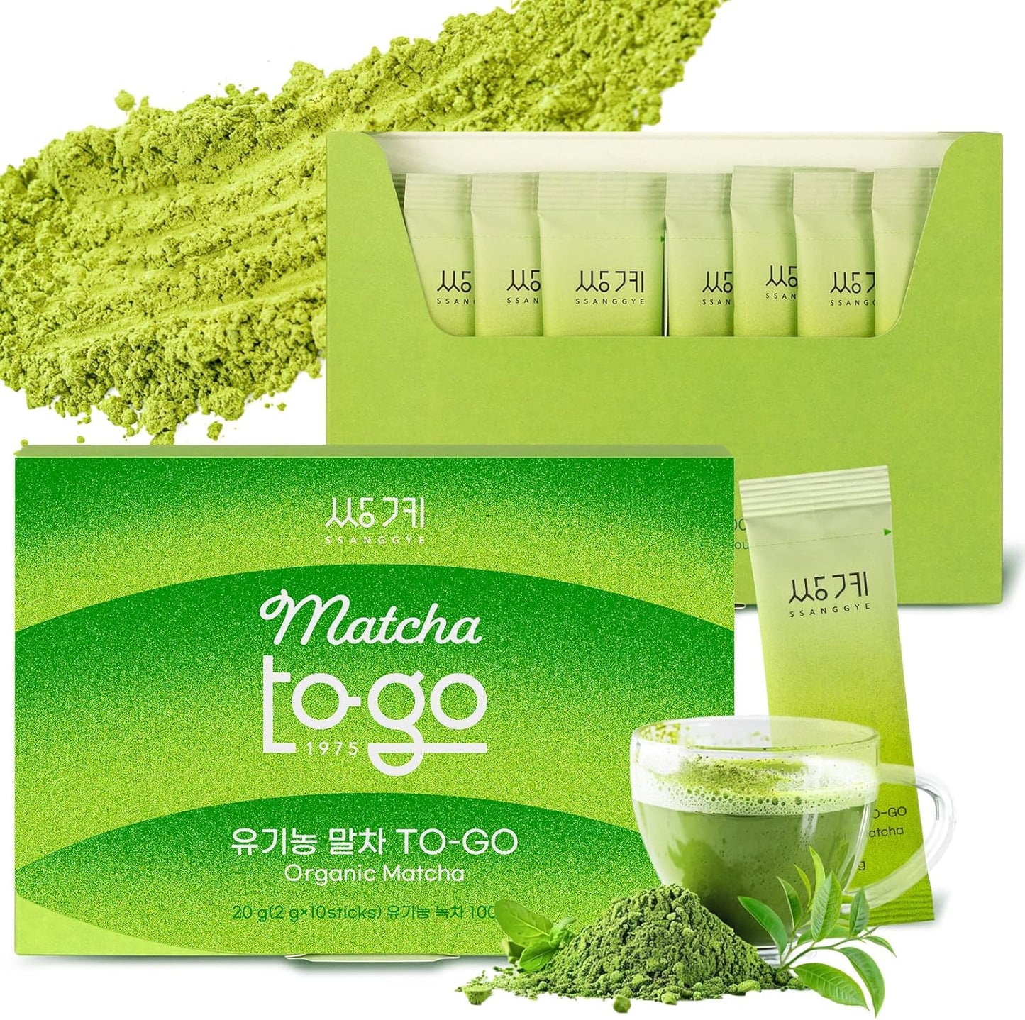 Polvo de matcha coreano en sobres de 0.07 oz x 10