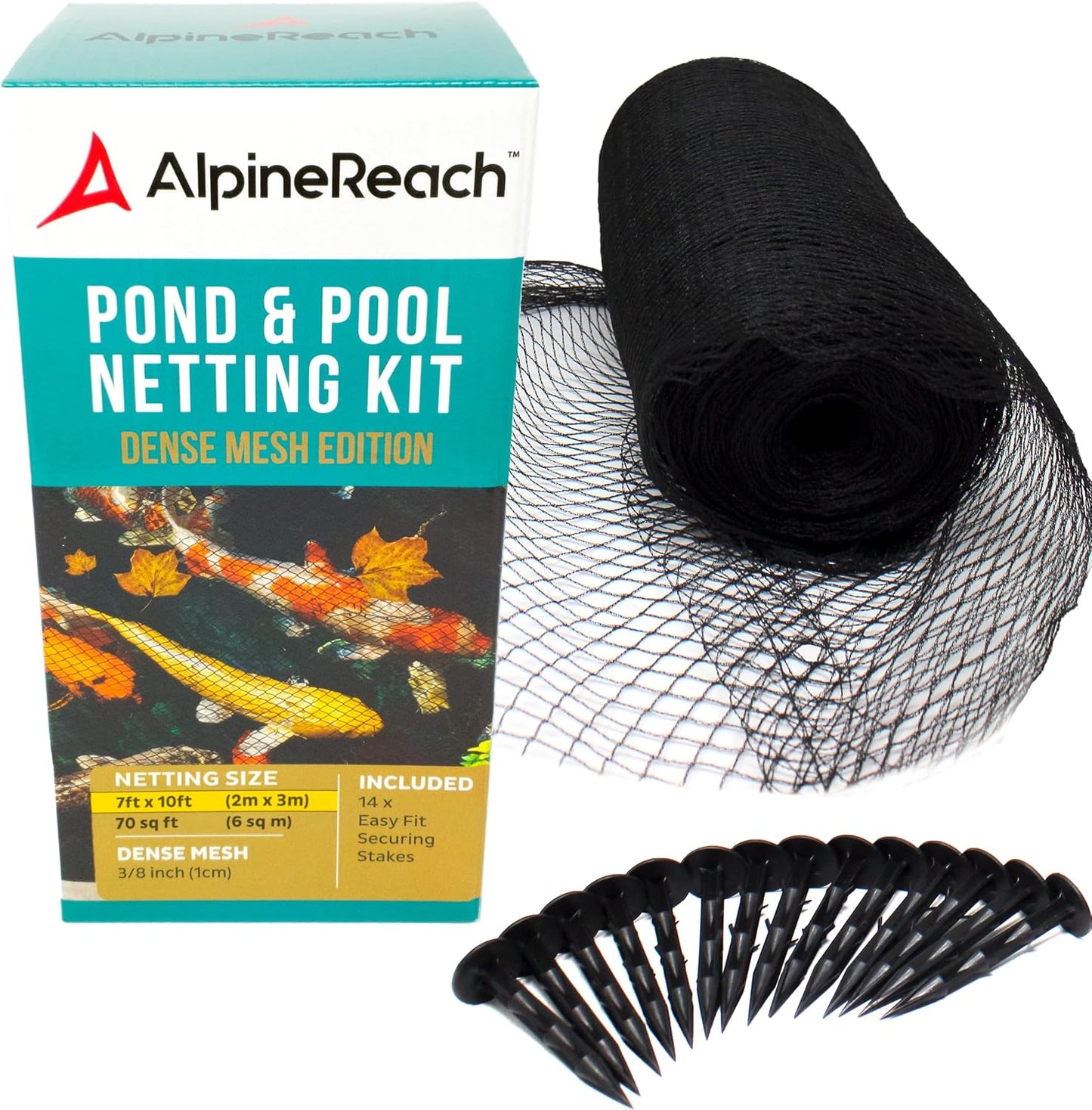 Kit red Koi 7x10ft malla fina protege peces de pájaros y gatos