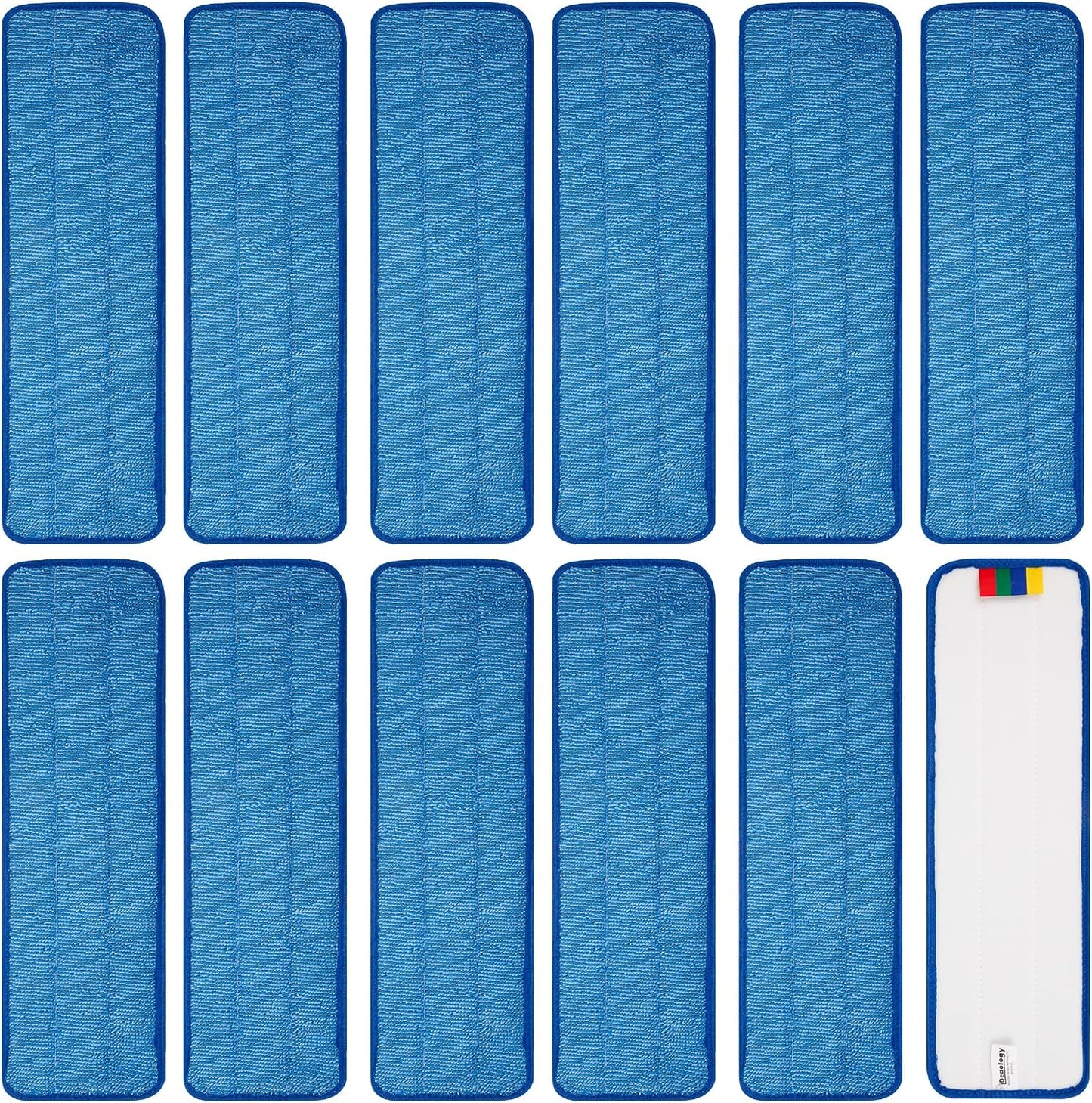 12 Pzas Almohadillas Microfibra Cabezal Mopa 17-18pulg