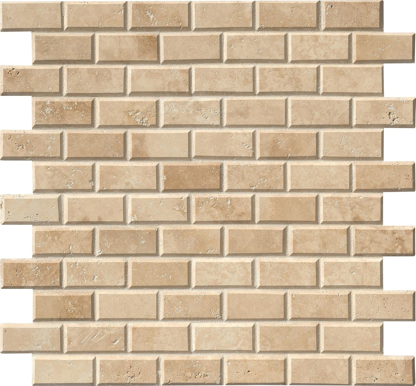 Azulejo biselado metro marfil para cocina y baño