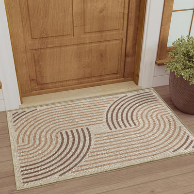 Alfombra yute 3x5m estilo bohemio pelo corto lavable