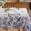 Mantel rectangular primaveral 60x84 pulgadas azul floral lavable impermeable