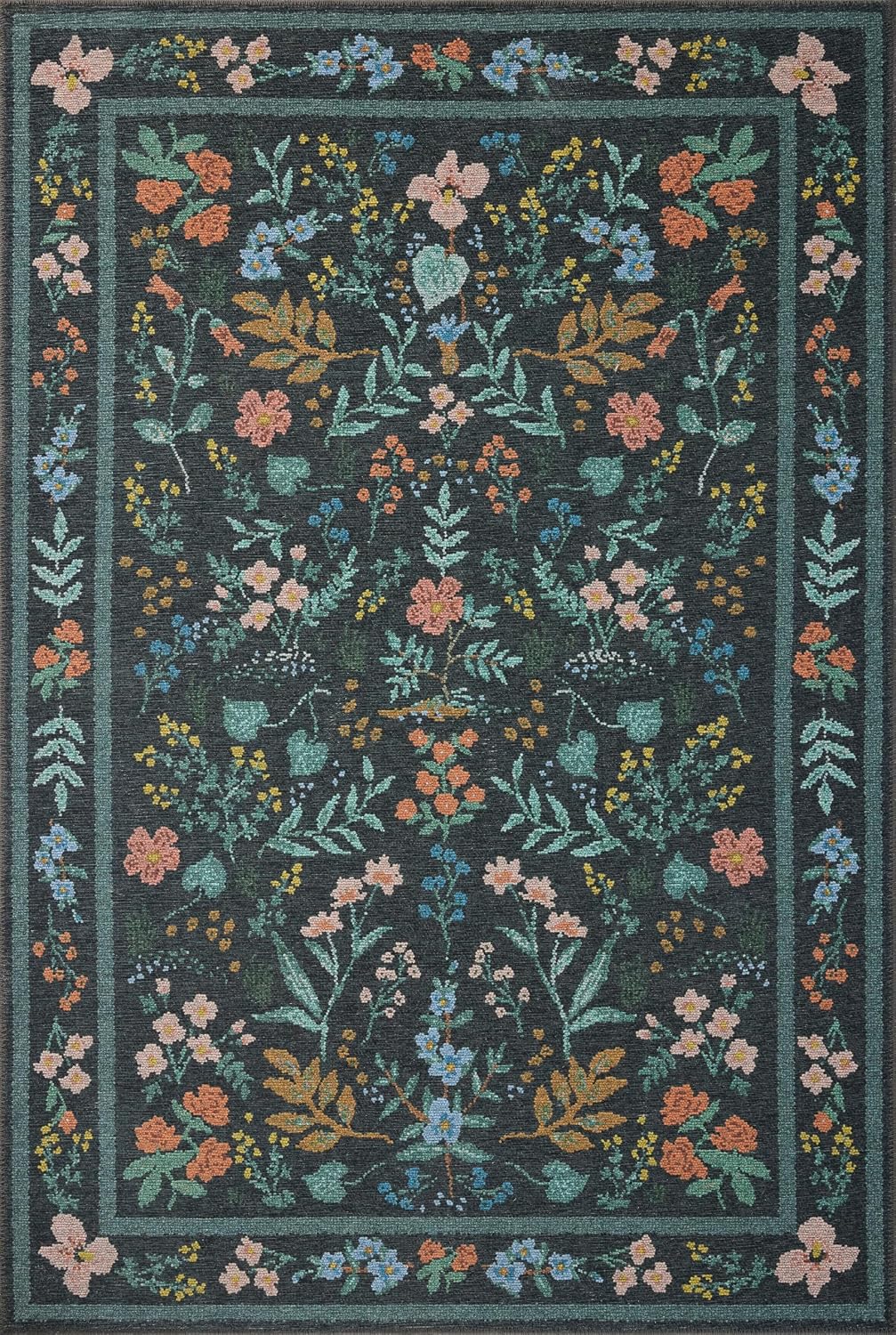 Alfombra redonda carbón 5x5ft