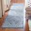 Alfombra pasillo 2ft6x22ft marfil y azul marino no pelusa