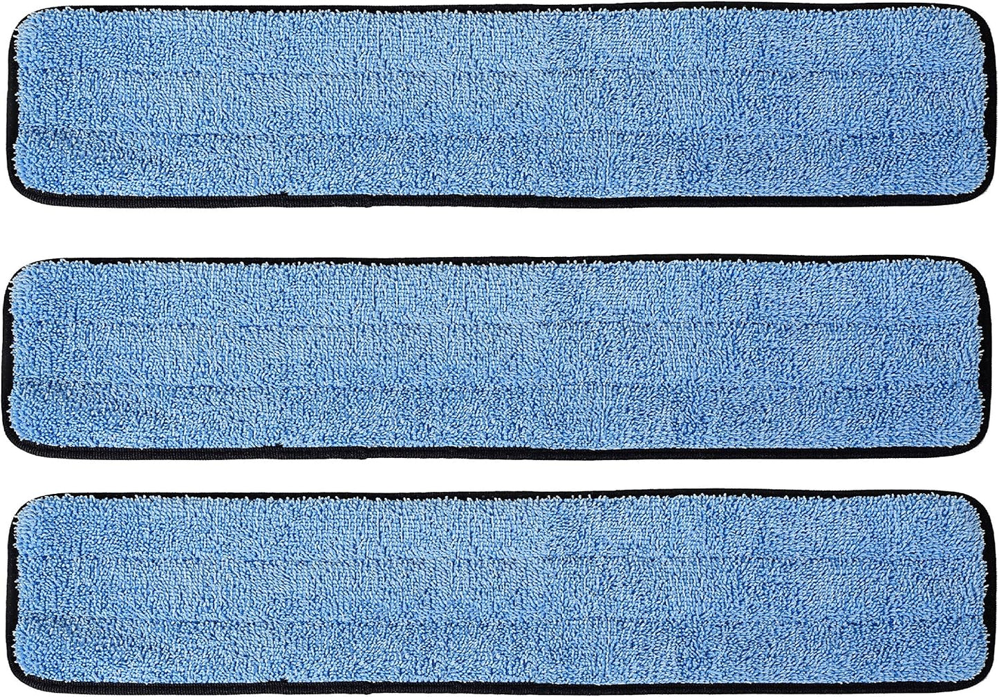 Almohadillas microfibra 24pulg para mopa plana set 3 azul